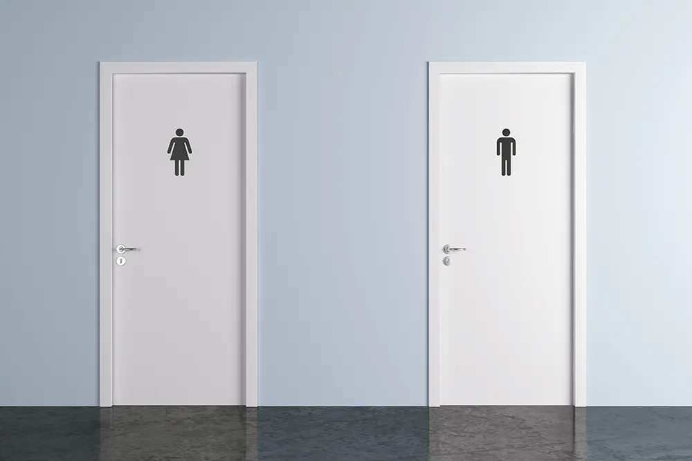 Toilettentüren für männliche und weibliche Geschlechter